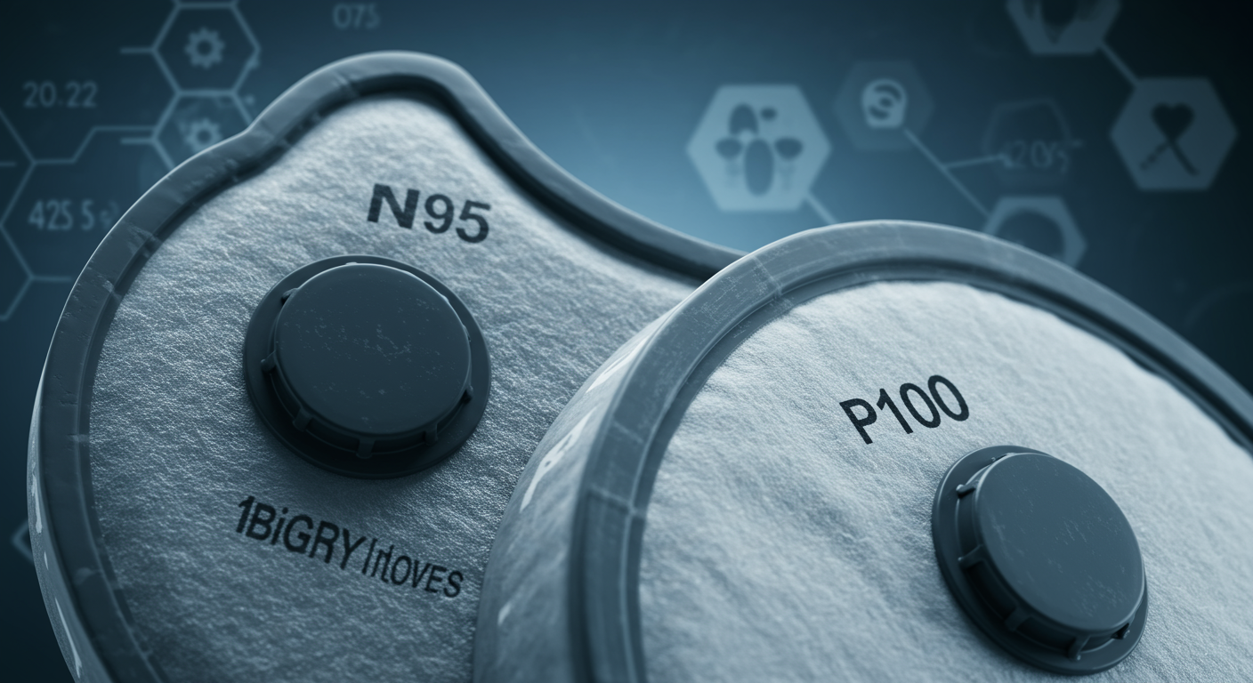 Significado de las certificaciones N95 y P100 en filtros respiratorios