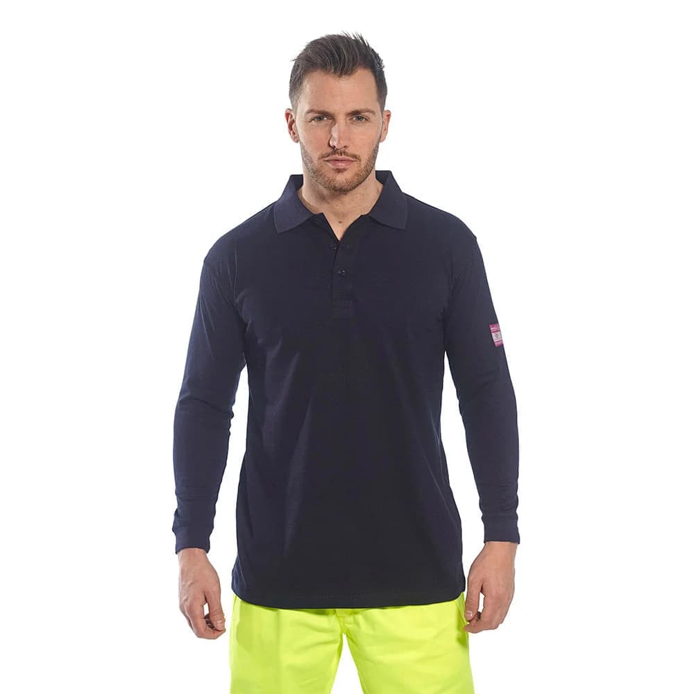 POLERA POLO MANGA LARGA RESISTENTE A LA LLAMA Y ANTIESTÁTICO