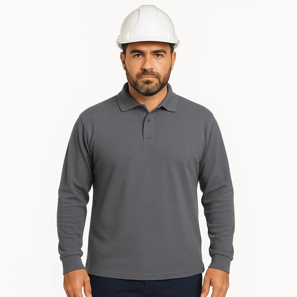 POLERA PIQUE MANGA LARGA 230 GR IRON-X