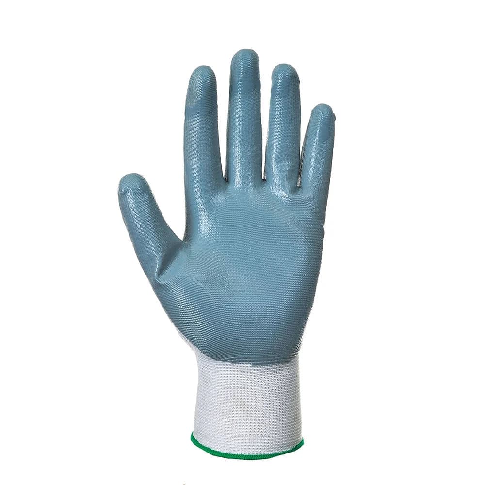 GUANTE DE NITRILO FLEXO GRIP A310 – Gris/blanco