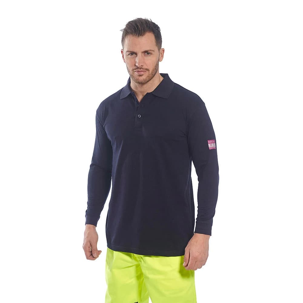 POLERA POLO MANGA LARGA RESISTENTE A LA LLAMA Y ANTIESTÁTICO
