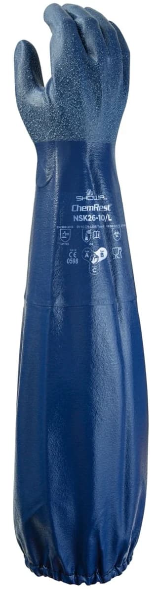 GUANTE DE NITRILO LARGO NSK26 SHOWA