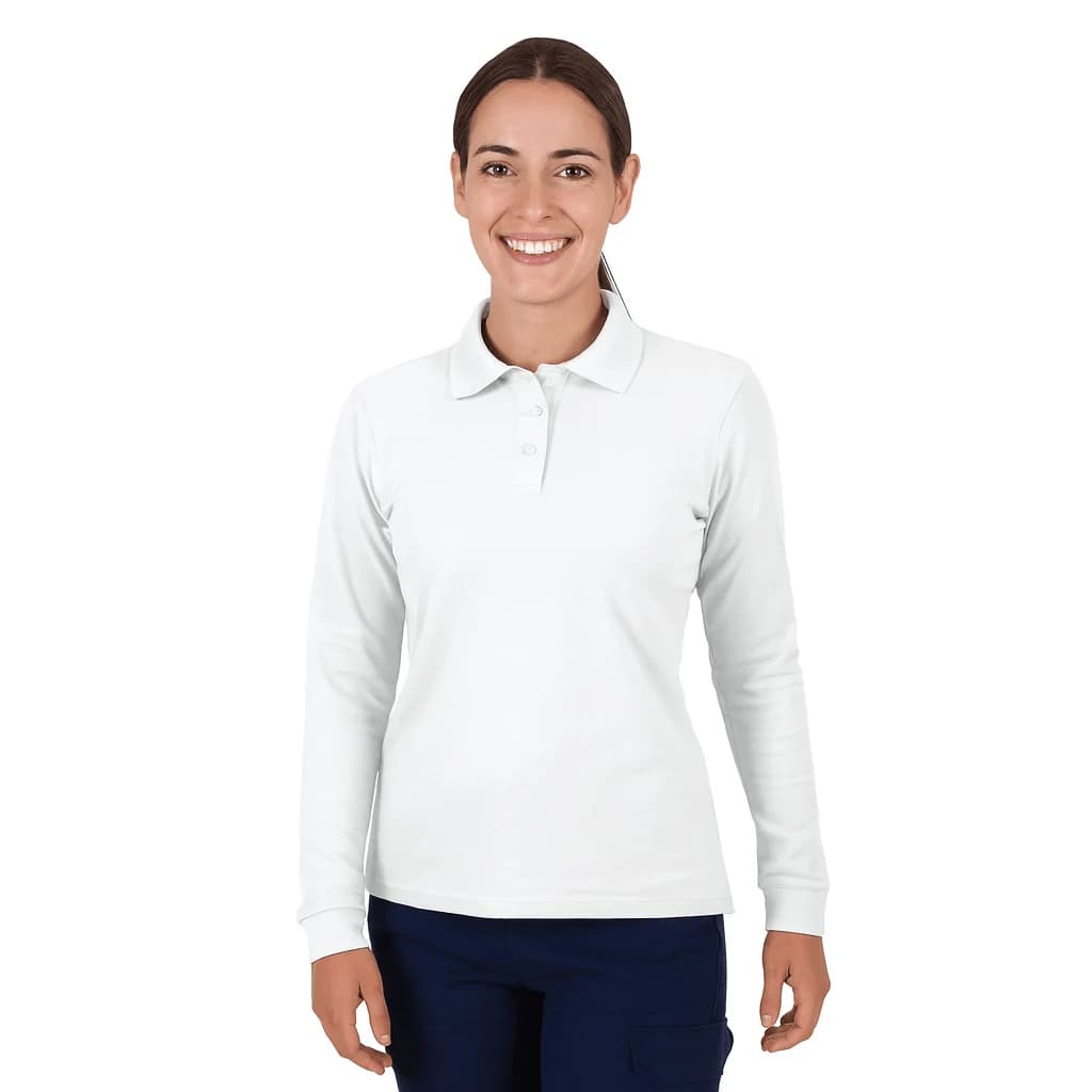 POLERA PIQUE MANGA LARGA FEMENINA