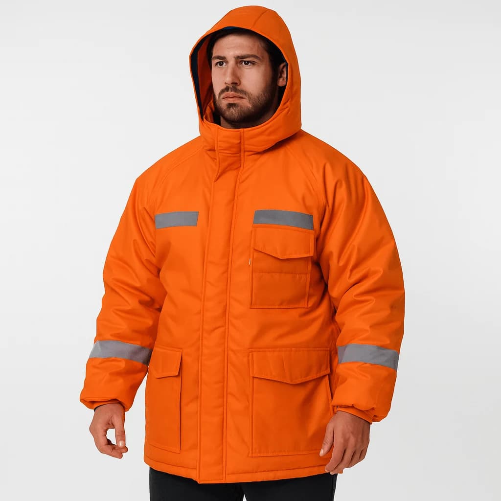 PARKA SIN PIEL NARANJA